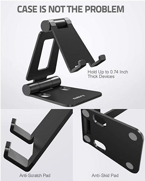 Nulaxy A4 Cell Phone Stand, Fully Foldable, Adjustable Desktop Phone Holder Crad...